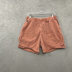 Crazy Shirts Hawaii Shorts Mens Large Red Natural Dyed Cotton Elastic Waist Dad